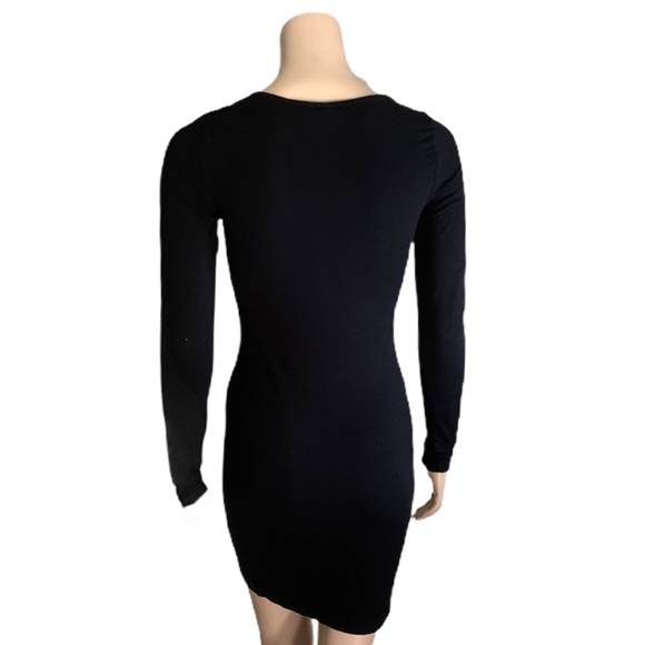 3/$30 - H&M Black Basic Long Sleeve Dress Size XS - Picture 3 of 7